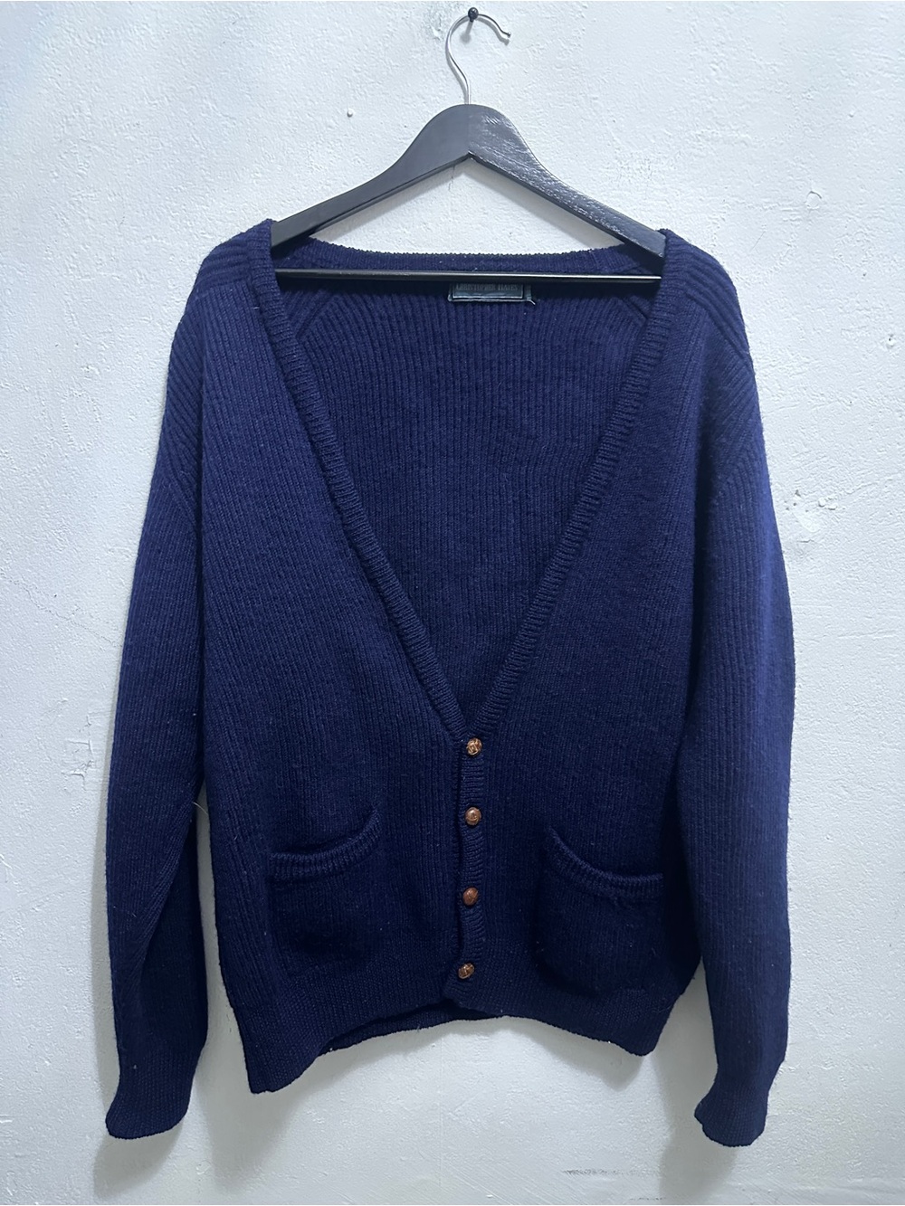 Michael Stars Women’s M Wool Blend Navy Blue Cardigan Sweater Button Front Pocke